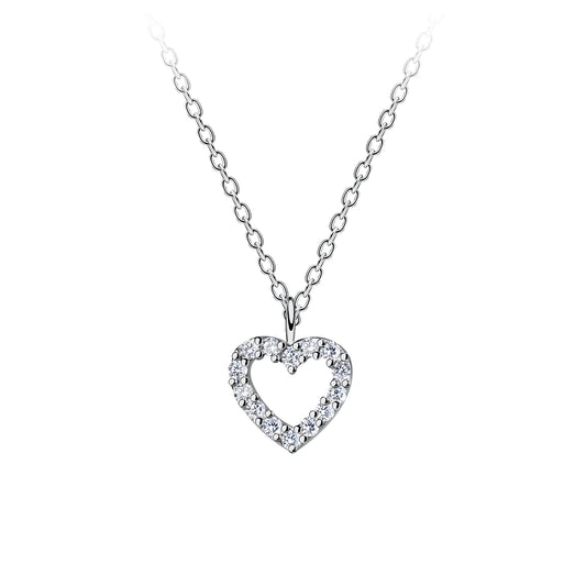 Sterling Silver Heart Pendant Necklace