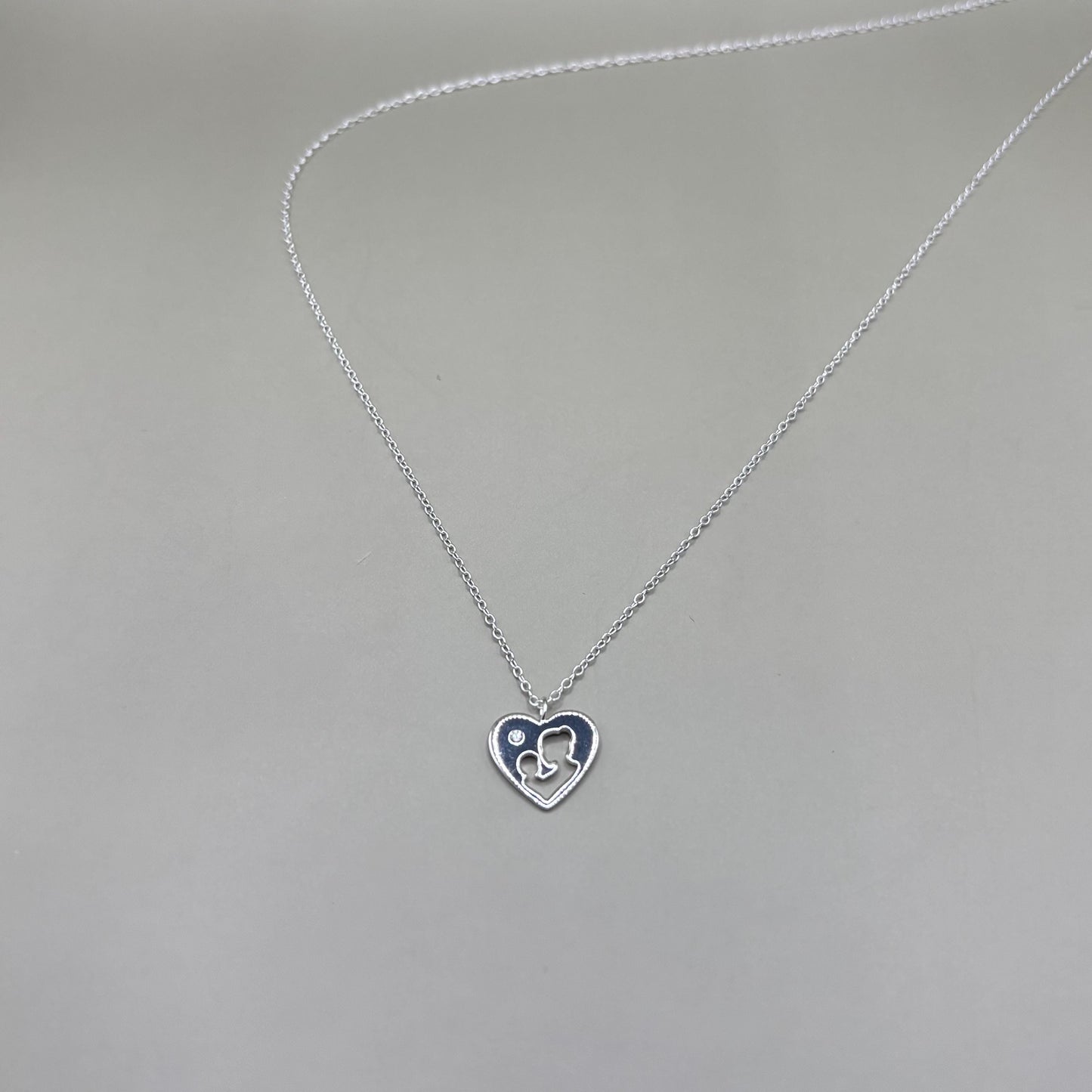 Dainty Silver Mother and Child Necklace Mothers Day Jewellery Gift Present for Her Present for Mum Real Silver 925 Family