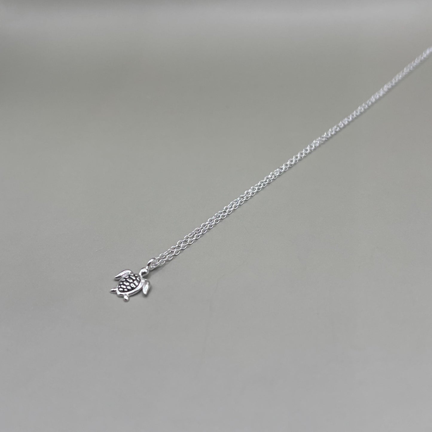 Dainty Silver Turtle Necklace Diamond Jewellery Gift Present for Her Present for Girls Real Silver 925