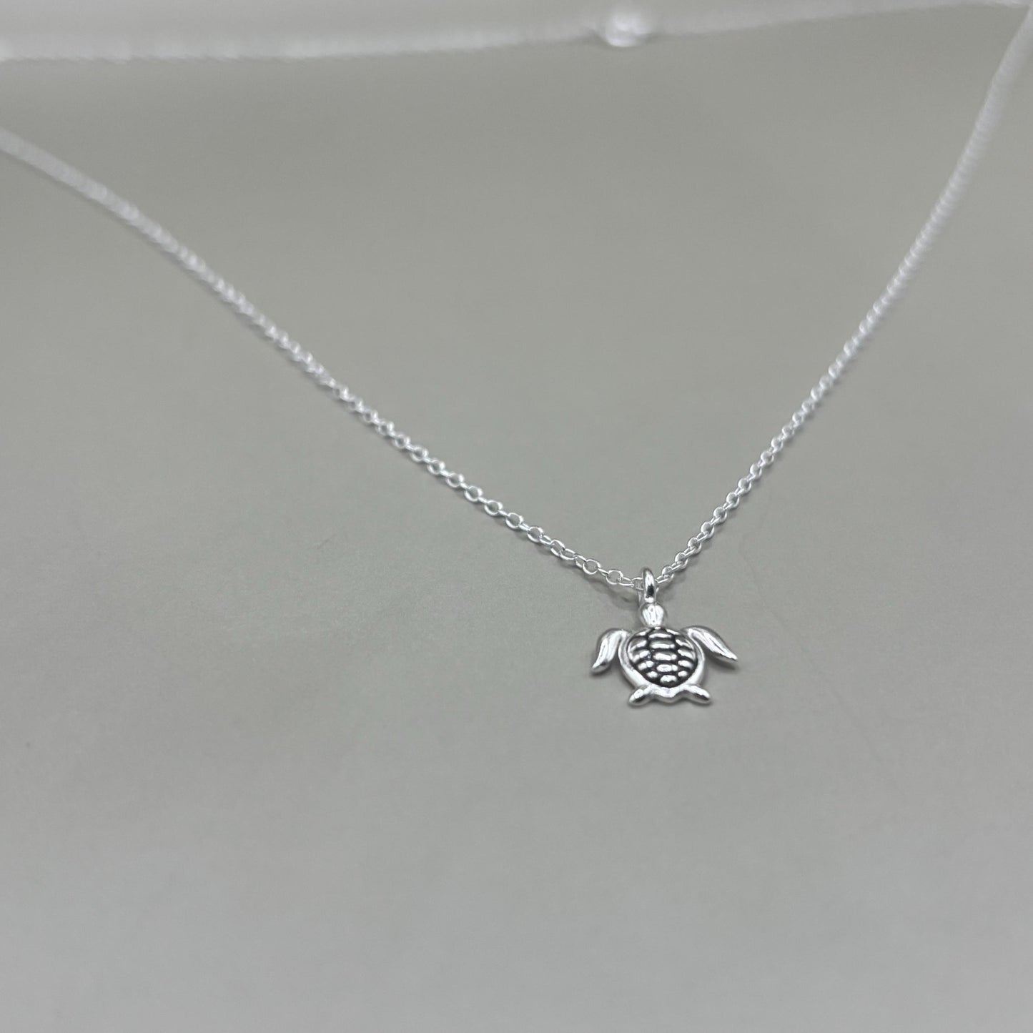 Dainty Silver Turtle Necklace Diamond Jewellery Gift Present for Her Present for Girls Real Silver 925