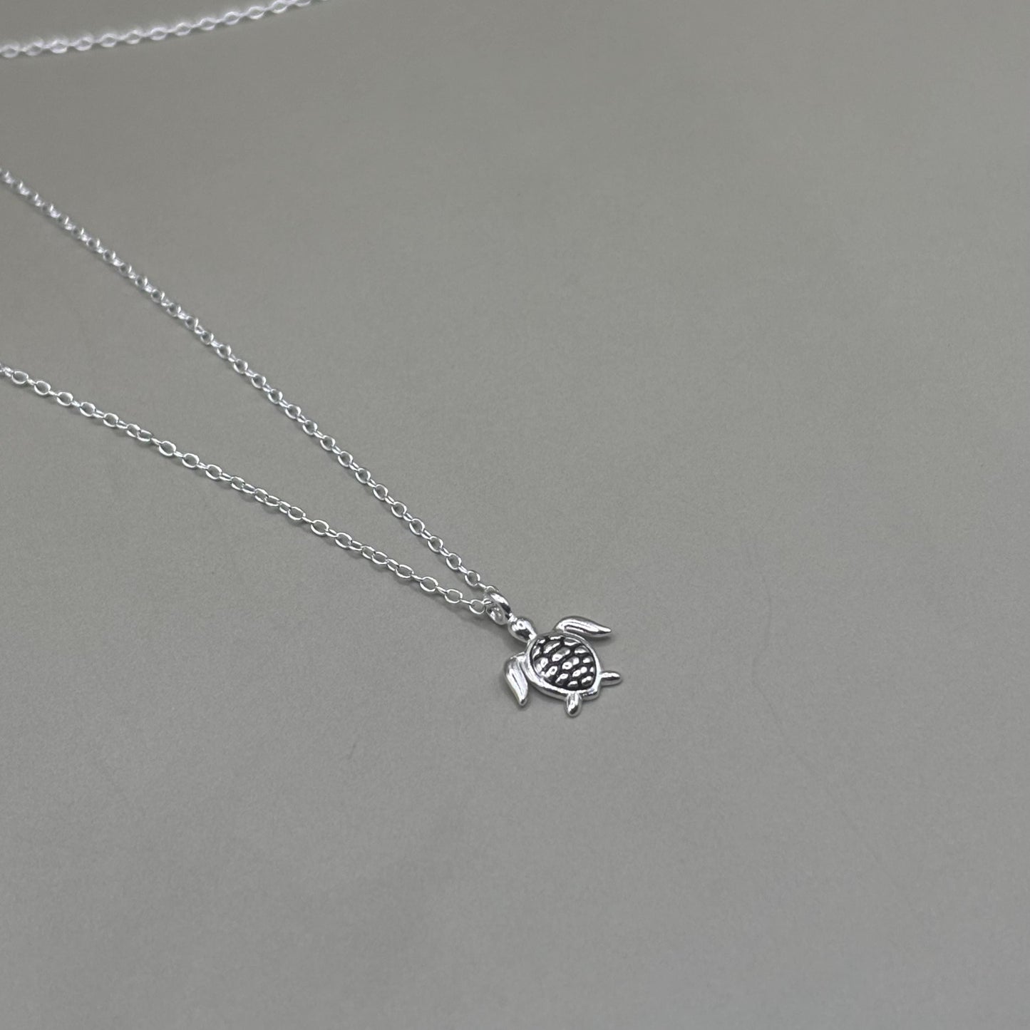 Dainty Silver Turtle Necklace Diamond Jewellery Gift Present for Her Present for Girls Real Silver 925