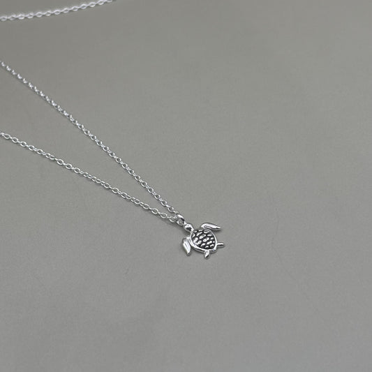 Dainty Silver Turtle Necklace Diamond Jewellery Gift Present for Her Present for Girls Real Silver 925