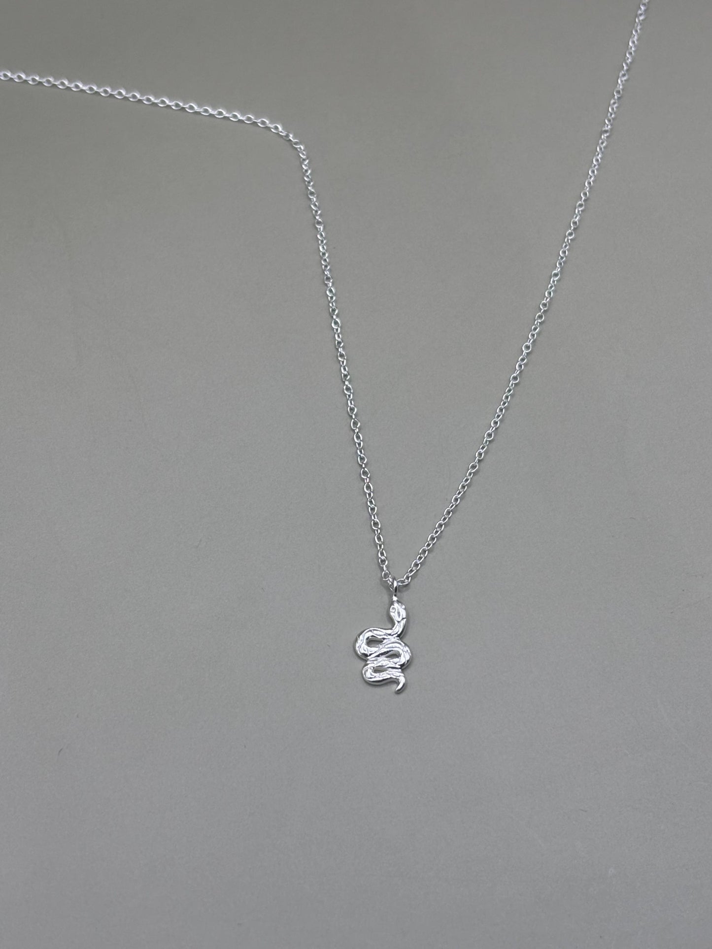 Dainty Silver Snake Necklace Diamond Jewellery Gift Present for Her Present for Girls Real Silver 925 Snake Jewellery