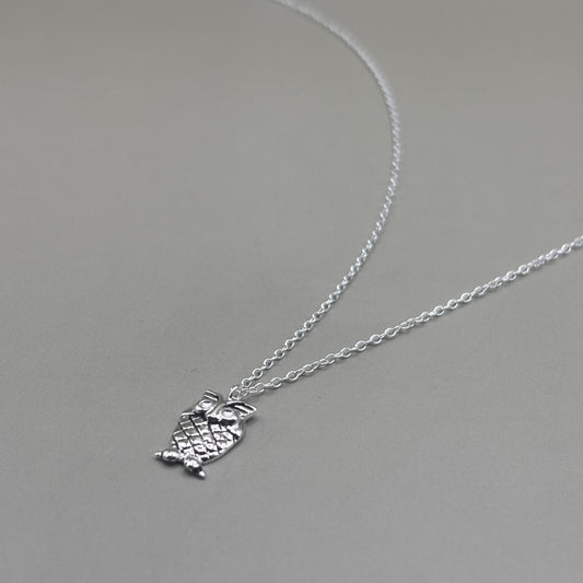 Dainty Silver Owl Necklace Jewellery Gift Present for Her Present for Girls Real Silver 925 Flower Owl Jewellery