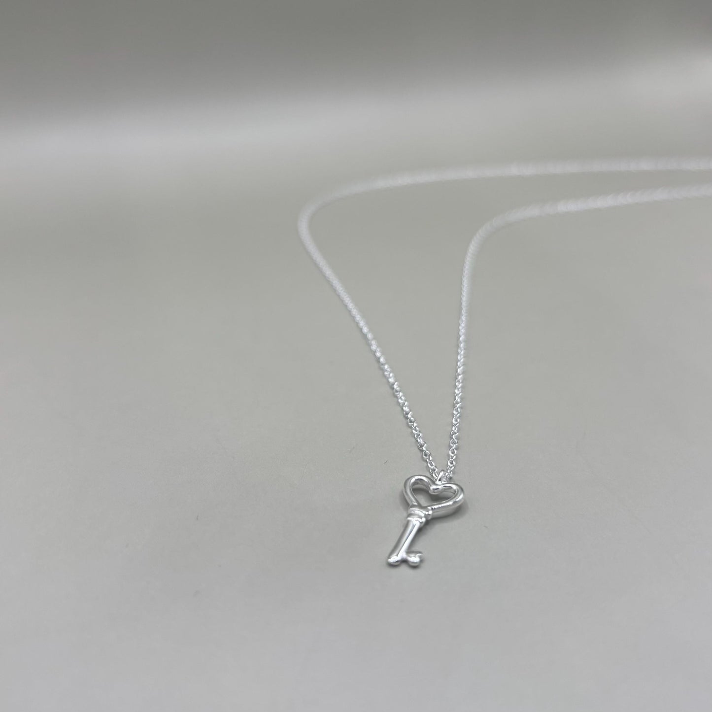 Dainty Silver Heart Key Lock Necklace Mothers Day Jewellery Gift Present for Her Present for Girls Real Silver 925